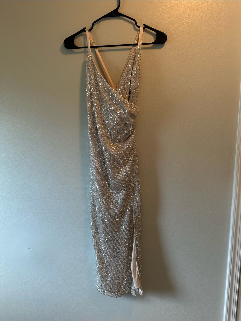 NWT Baltic Born Champagne Sequin Midi Dress